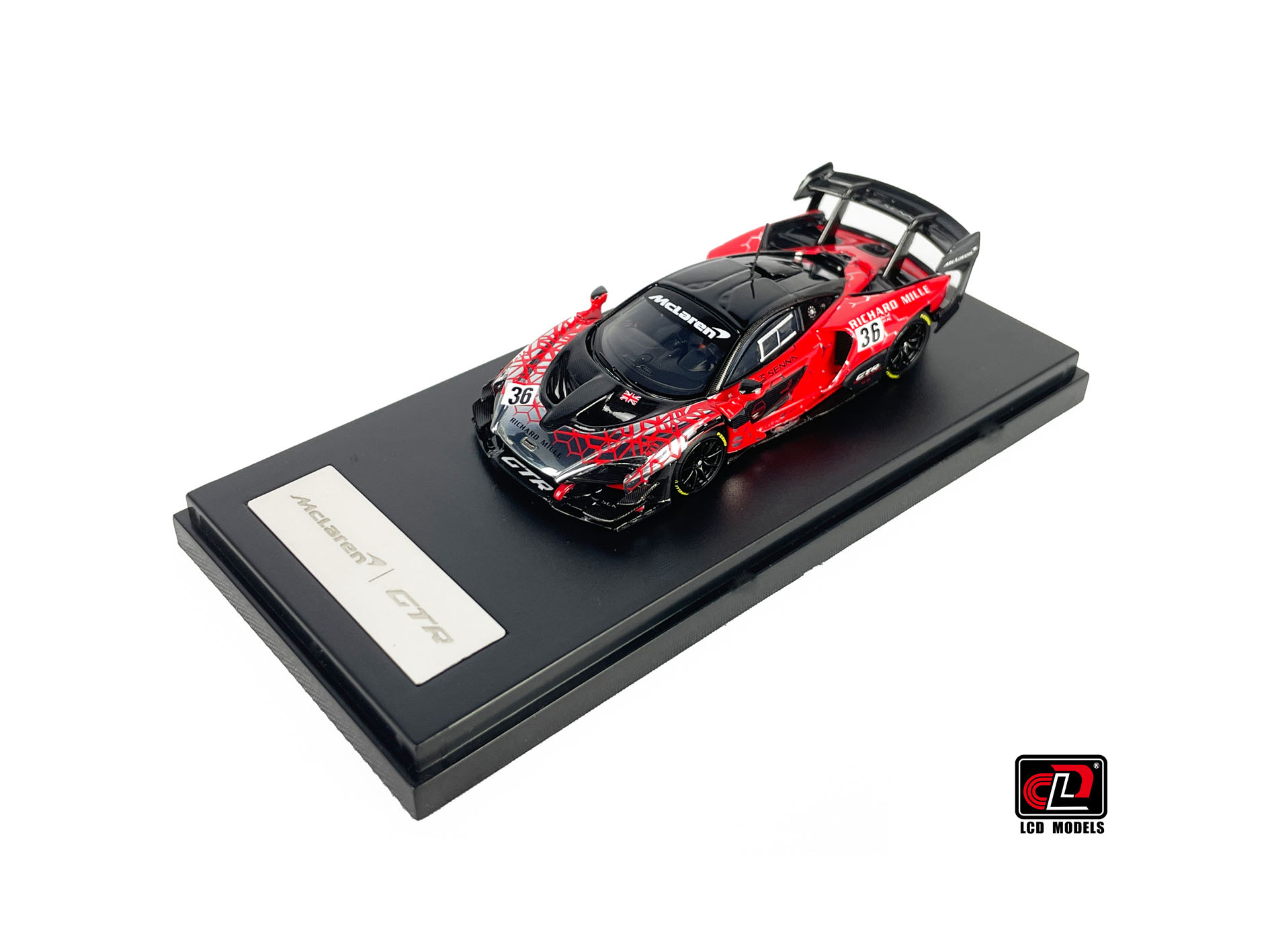 1-64 Mclaren Senna Gtr Diecast Model Car -red Color-力成达