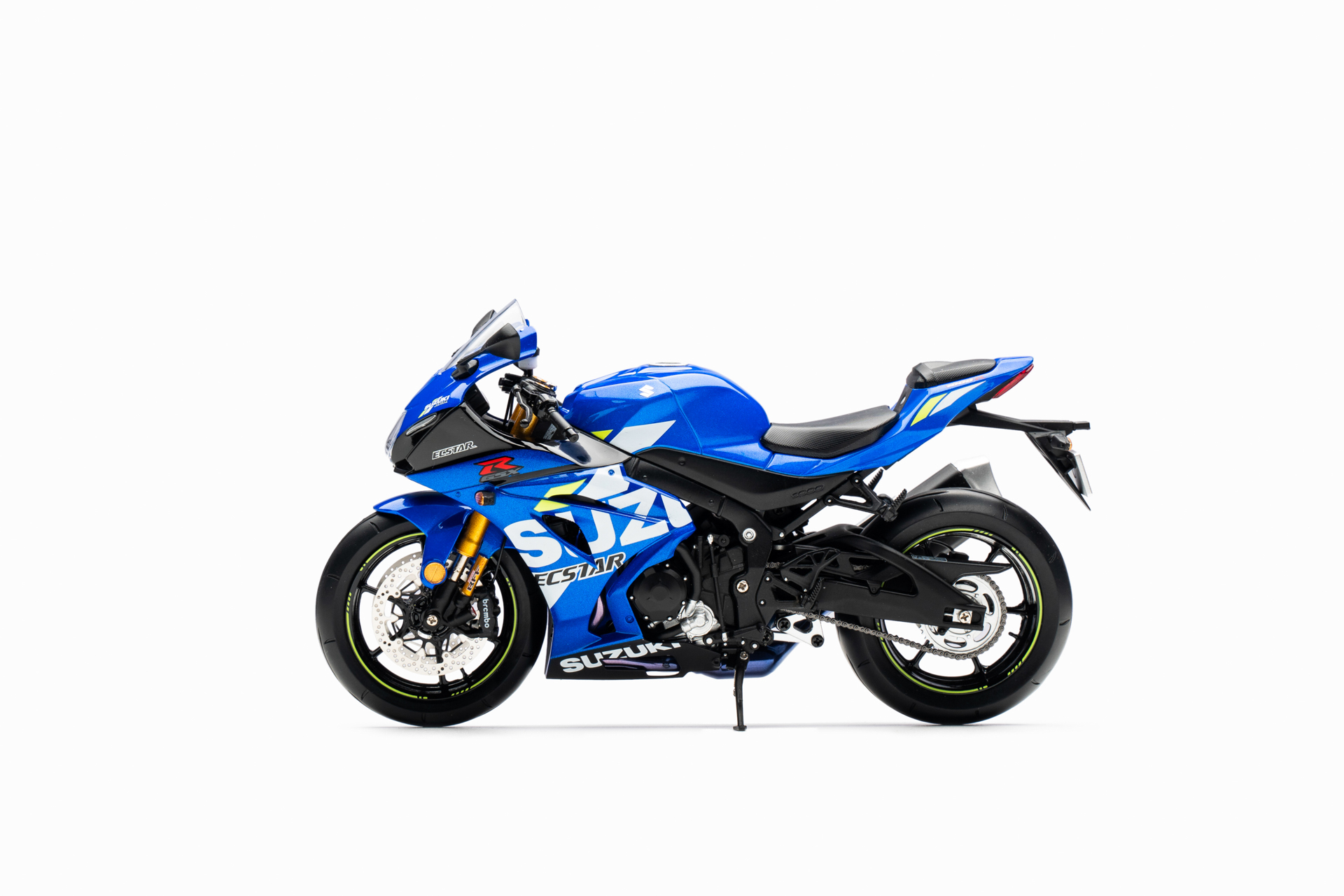 1-12 铃木GSX-R1000 摩托车蓝色-力成达