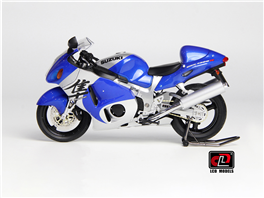 1-12 Suzuki GSX1300R Hayabusa 2001 motorcycle Diecast model-Blue color