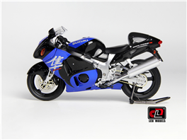1-12 Suzuki GSX1300R Hayabusa 2001 motorcycle Diecast model-Blue and black color